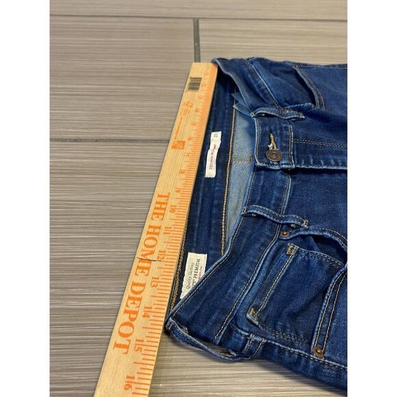 Levis 721 High Rise Skinny Big E jeans womens sz 31 distress medium wash stretch - Picture 7 of 11